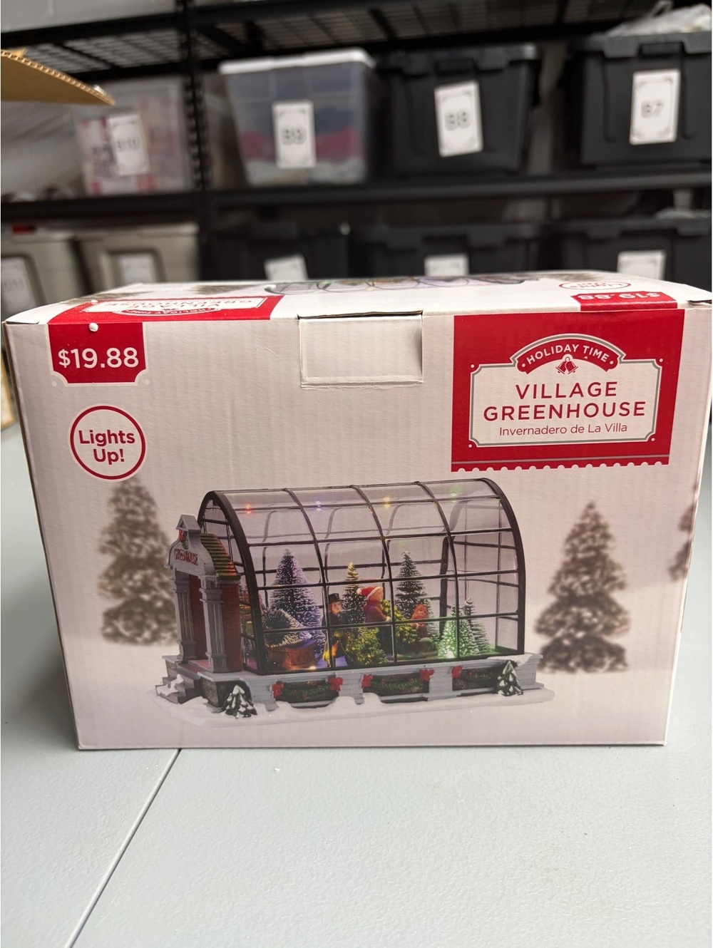 Holiday Time Village Greenhouse Lights Up Original Box Collectible